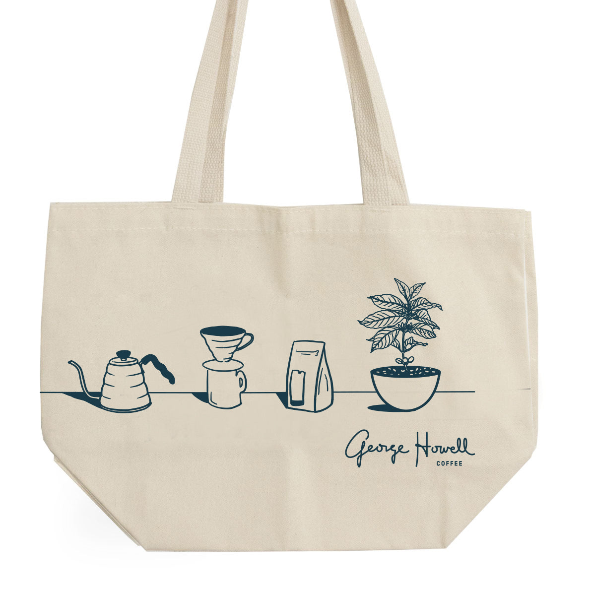 Coffee Cats Zipper Canvas Tote Bag